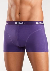 Buffalo Boxer mit Overlock-Nähten vorn lila/petrol/grau