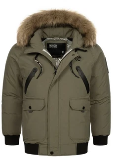 Indicode Winterjacke INZakai Dunkelgrün/Grün/Khaki/Beige