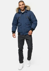 Indicode Winterjacke INZakai Hellblau/Dunkelblau/Blau