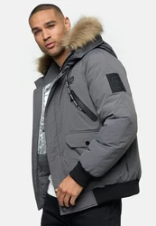 Indicode Winterjacke INZakai Hellgrau/Grau/Dunkelgrau