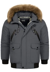 Indicode Winterjacke INZakai Hellgrau/Grau/Dunkelgrau