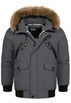 Indicode Winterjacke INZakai Hellgrau/Grau/Dunkelgrau