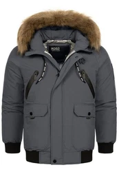 Indicode Winterjacke INZakai Hellgrau/Grau/Dunkelgrau