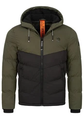 Indicode Winterjacke INAgiotis Dunkelgrün/Grün