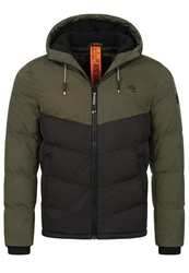 Indicode Winterjacke INAgiotis Dunkelgrün/Grün