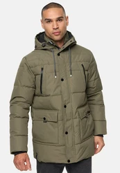 Indicode Winterjacke INWess Dunkelgrün/Khaki/Beige