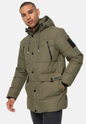 Indicode Winterjacke INWess Dunkelgrün/Khaki/Beige