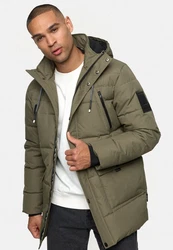 Indicode Winterjacke INWess Dunkelgrün/Khaki/Beige