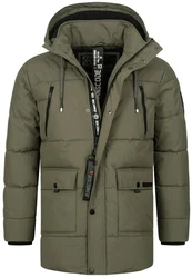 Indicode Winterjacke INWess Dunkelgrün/Khaki/Beige