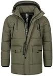 Indicode Winterjacke INWess Dunkelgrün/Khaki/Beige