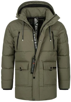 Indicode Winterjacke INWess Dunkelgrün/Khaki/Beige