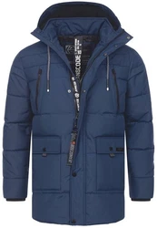 Indicode Winterjacke INWess Dunkelblau/Blau/Hellblau