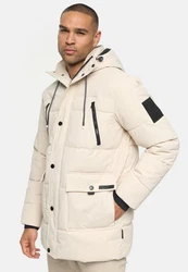 Indicode Winterjacke INWess Beige/Khaki/Weiß