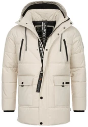 Indicode Winterjacke INWess Beige/Khaki/Weiß