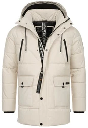 Indicode Winterjacke INWess Beige/Khaki/Weiß