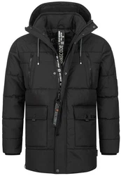 Indicode Winterjacke INWess Schwarz/Dunkelgrau/Grau