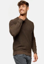 Indicode Strickpullover INLourdes Braun/Khaki/Dunkelgrün/Dunkelbraun