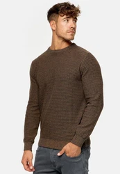 Indicode Strickpullover INLourdes Braun/Khaki/Dunkelgrün/Dunkelbraun