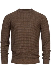 Indicode Strickpullover INLourdes Braun/Khaki/Dunkelgrün/Dunkelbraun