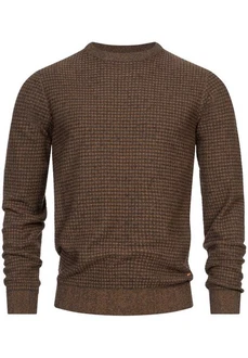 Indicode Strickpullover INLourdes Braun/Khaki/Dunkelgrün/Dunkelbraun