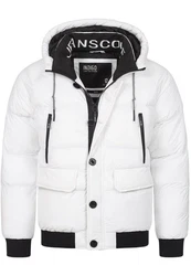 Indicode Herren Steppjacke INPaulix Offwhite