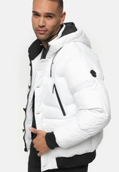 Indicode Herren Steppjacke INPaulix Offwhite