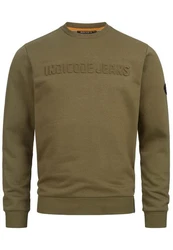 Indicode Strickpullover INAvant Dunkelgrün/Khaki/Beige
