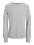 JACK & JONES Herren Jjehill Knit Crew Neck Noos Pullover Light Grey Melange