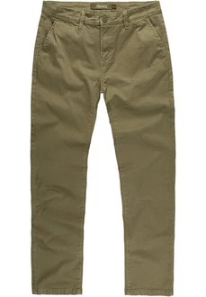 REPUBLIX Herren Regular Slim Stretch Chino Hose Fit R7009 Khaki/Dunkelgrün