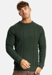 Indicode Strickpullover INBellin Dunkelgrün/Grün