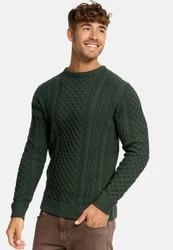 Indicode Strickpullover INBellin Dunkelgrün/Grün