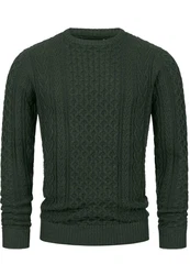 Indicode Strickpullover INBellin Dunkelgrün/Grün