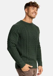 Indicode Strickpullover INBellin Dunkelgrün/Grün
