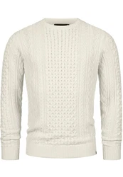 Indicode Strickpullover INBellin Weißer Spargel