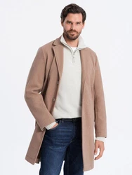 OMBRE Kurzmantel Leichter einreihiger Herrenmantel (OM-COWC-0104) beige (V7 OM-COWC-0104 XXL)