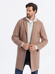 Kurzmantel Leichter einreihiger Herrenmantel - beige V7 OM-COWC-0104 XXL