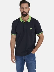 Jan Vanderstorm Poloshirt LAVRANS Dunkelblau/Blau/Türkis