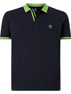 Jan Vanderstorm Poloshirt LAVRANS Dunkelblau/Blau/Türkis