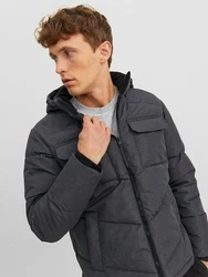 Jack & Jones Steppjacke JJMASON PUFFER JACKET SN Dunkelgrau/Grau/Schwarz/Dunkelblau