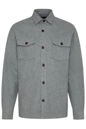 Langarmhemd Overshirt mit aufgesetzten Taschen