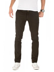 WOTEGA Chinohose Herren Slim Fit Khaki/Dunkelgrün