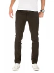 WOTEGA Chinohose Herren Slim Fit Khaki/Dunkelgrün