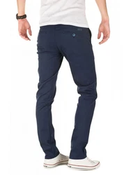 WOTEGA Chinohose Herren Slim Fit Dunkelblau/Hellblau