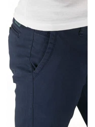 WOTEGA Chinohose Herren Slim Fit Dunkelblau/Hellblau