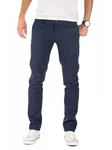 WOTEGA Chinohose Herren Slim Fit Dunkelblau/Hellblau