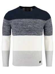 Strickpullover Jogi fr Herren kontrast Look gestreift MST00087