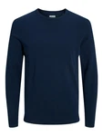Jack & Jones Strickpullover JJEBASIC KNIT CREW NECK Marineblau