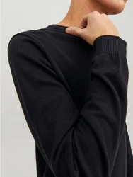 Jack & Jones Strickpullover JJEBASIC KNIT CREW NECK schwarz