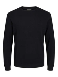 Jack & Jones Strickpullover JJEBASIC KNIT CREW NECK schwarz