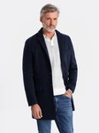 OMBRE Kurzmantel Klassischer einreihiger Herrenmantel (C432) navyblau (C432)